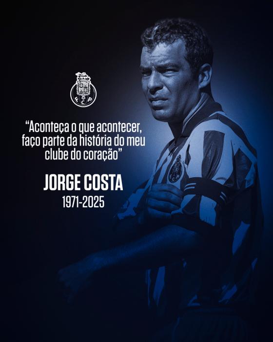 波尔图传奇队长若热·科斯塔突发心脏骤停去世